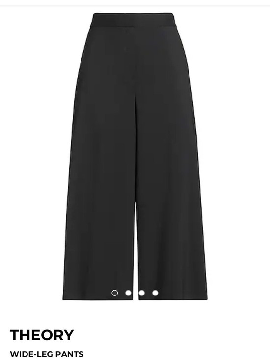 Theory Pants - Theory Black Crepe Wide Leg Pant Size 00